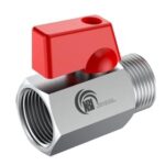 Khanjan 1/2 Inch Mini Ball Valve (BSP Male x Female) – Brass Construction, Leak-Proof, Rust-Resistant, 90° Flow Control, for Plumbing, Irrigation, Water Heaters & DIY