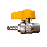 SRP Brass & Coppe Heavy Duty Brass Forged Hose Nozzle Valve with BSP Female Thread, 10mm Hose Connection, Suitable For liquid gas Ball Valve (3/8")