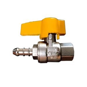 SRP Brass & Coppe Heavy Duty Brass Forged Hose Nozzle Valve with BSP Female Thread, 10mm Hose Connection, Suitable For liquid gas Ball Valve (1/4")