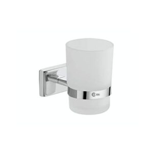 DBI-K-D-PRADA-OL03 Tumbler Holder with Glass Bowl - Stainless Steel 304, Anti-Rust, Wall-Mountable Toothbrush and Tumbler Holder