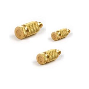 Khanjan Threaded Brass Fog Mist Nozzle Misting Fogging Spray Sprinkler Head 3/16''