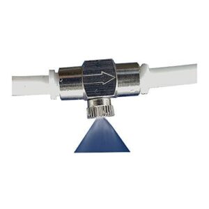 Khanjan- Low Pressure Water Misting Nozzle Set, Orifice with Inside Filter Tee Connector with Free End Cap and Mounting Screw Suitable for fogging, Sanitizing, Cooling, Garden Sprayer Irrigation