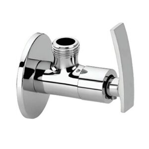 Pixess FLAT Hard Chrome Finish Angle Cock Nose Quarter Turn Brass Angle Cock C.P Fittings Bib Bathroom Washing Kitchen Angle Cock Tap. Bathroom Faucet Water Tap.