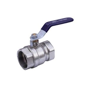 SRP Ball Valve, 1 1/4'' inch Ball Valve Female Brass & Copper BSPT Threded Nickle Finish Sutable For Water Oil Gas 1Pc Pack