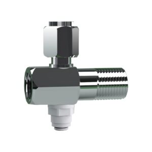 Khanjan Brass and copper Push Fittings Aqua Guard Valve/Quick Connect Connection RO Diverter Valve Compatible for All Types of Water Purifier (1/4" Tube, 1)