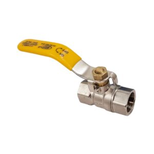 SRP Ball Valve Brass & Copper- 1/2" inch BSPT Threaded Nickle Finish Suitable For Water Oil Gas 1Pc Pack (15 mm) (Female x Female)