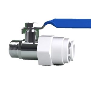 KHANJAN Brass & Copper - 3/8" R.O. Diverter Ball Valves (BQ04S_Nickel Finish)