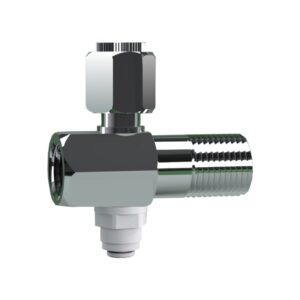 Khanjan Brass and copper Push Fitting Aqua guard RO Inlet Valve/RO Quick Connect Diverter Valve Compatible for All Types of Water Purifier (1/4" Tube- Pack of 1)