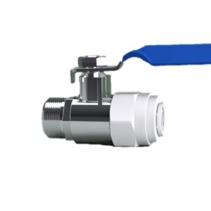 KHANJAN Brass & Copper 1/4" R.O. Diverter Ball Valves (BQ02S_Nickel Finish) (K-1)