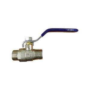 SRP- 1/2 inch Brass & Copper Ball Valve - Male x Male BSPT Threaded with Outer Nickle Finish Suitable For Water Oil Gas Air -15 mm Pack Of -1