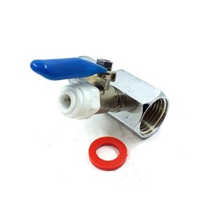 KHANJAN- Brass & Copper, Quick Connect Tube, 1/4" Q.C. Push Fiting Kent Ro Filter Valve Diverter Coupling + Valve Full DV Set - AQUA GUARD VALVE - Long life Maintenance free (Chrome Finish)