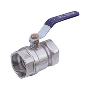 SRP Ball Valve, 2" Ball Valve Female Brass & Copper BSPT Threded Nickle Finish Sutable For Water Oil Gas 1Pc Pack