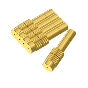 Khanjan Brass Industries 1 mm Fog Sprayer Heads Nozzle for Sanitize Sprinkler Lawn Garden Water/Fog Nozzle Missting Fogging Spray House Cooling (5 Pieces) Brass