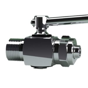 KHANJAN Brass & Copper- 3/8" R.O. Diverter Valve (Stv14_Nickel Finish)