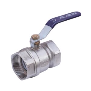 SRP Ball Valve Male Brass & Copper BSPT Threaded Nickle Finish Suitable For Water Oil Gas 1pc Pack (1, 2" Inch)