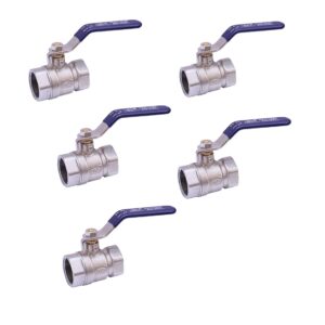 SRP Ball Valve Male Brass & Copper BSPT Threaded Nickle Finish Suitable For Water Oil Gas (5, 3/4" Inch)