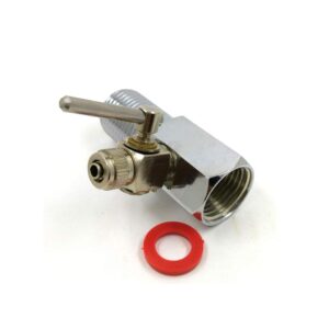 Khanjan 1/4 Size piping Ro inlet valve set - Brass Nipple and Ro Diverter Valve - connects to ¼” size pipe only (Chrome Finish)