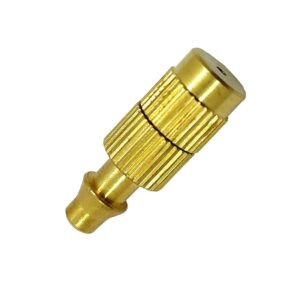 KHANJAN Low Pressure Misting Nozzles Atomizing Sprayer System Mister Sprinkler For Greenhouse Cooling Garden Humidification Landscaping Dust Control Fogging (6 mm Nozzle x (Orifice- 1 mm), 25)
