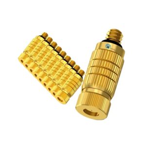 High Pressure Misting Nozzle, Outdoor Anti-drip Fogging Spray 0.3mm Atomizing Misting Head Nozzle For Sprinkler Greenhouse, Garden Humidification Landscaping Dust Control-10 Pack Yellow