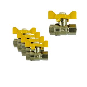 SRP Butterfly Handle Brass Ball Valve Female/Female Thread (5, 1/4")