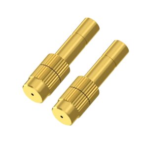 Khanjan Brass 1 mm Fog Sprayer Heads Nozzle for Sanitize Mist Nozzle Sprinkler Lawn Garden Water Fog Mist Nozzle Misting Fogging Spray Green House Cooling (2)