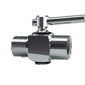 KHANJAN Brass & Copper- 1/4"X1/4" MINI VALVE (MALE-FEMALE -Mfv34_Nickel Finish)