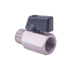 KHANJAN 3/8" Mini Ball Valve Leakage Free and Corrosion Free and use of Brass raw Material Nickle Finished