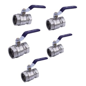 SRP Ball Valve Male Brass & Copper BSPT Threaded Nickle Finish Suitable For Water Oil Gas 1pc Pack (5, 1.1/4" Inch)