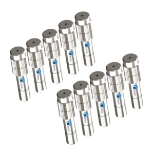 Khanjan Brass Industries High Low-Pressure Misting Nozzle Water Sprayer Fogging Cleanable Anti-Drips Ideal For Misting Lawn Gardens Greenhouse Air Cooling Systems Pack Of 10 (1Mm Mist Orifice) Brass