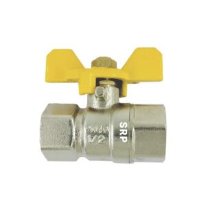 SRP Butterfly Handle Brass Ball Valve Female/Female Thread (1, 1/2")
