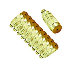 Khanjan Brass 1.30mm Fog Sprayer Heads Nozzle for Sprinkler Lawn Garden Water 3/16” Threaded Fog Mist Nozzle Misting Fogging Spray Greenhouse Culling