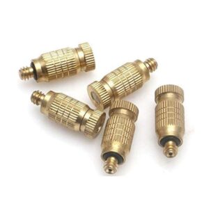 Generic 5pcs 2-section Fine Brass Misting Nozzles for Cooling System 0.004" ( 0.1mm )-Y102