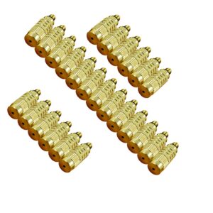 Khanjan Brass 1 mm Fog Sprayer Heads Nozzle for Sanitize Mist Nozzle Sprinkler Lawn Garden Water 3/16” Threaded Fog Mist Nozzle Misting Fogging Spray Greenhouse Culling (25)