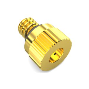 Khanjan Brass UNC 10/24 Water Misting Nozzles Orifice, 0.2mm to 0.9mm, Low-Pressure Atomizing Sprayer for Outdoor Fogging & Indoor Mister, Landscaping, Greenhouse, Cooling Systems (0.2mm, 100)