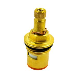 Khanjan Brass Ceramic Disc Cartridge Quarter Turn 1/2-inch for Hot and Cold Bathroom Kitchen Tap Faucet Valve (40 Gram)