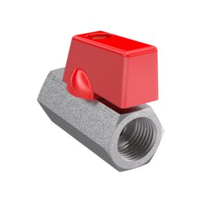 Khanjan Forged Brass Mini Ball Valve Shut-Off Handle - Brass Construction for Precise Flow Control - Male-Female Thread For Water Treatment & Plumbing Solutions (1/4" BSP (8mm) Male x Female)